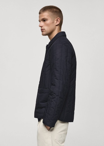 MANGO MAN Between-Season Jacket 'Husky' in Blue