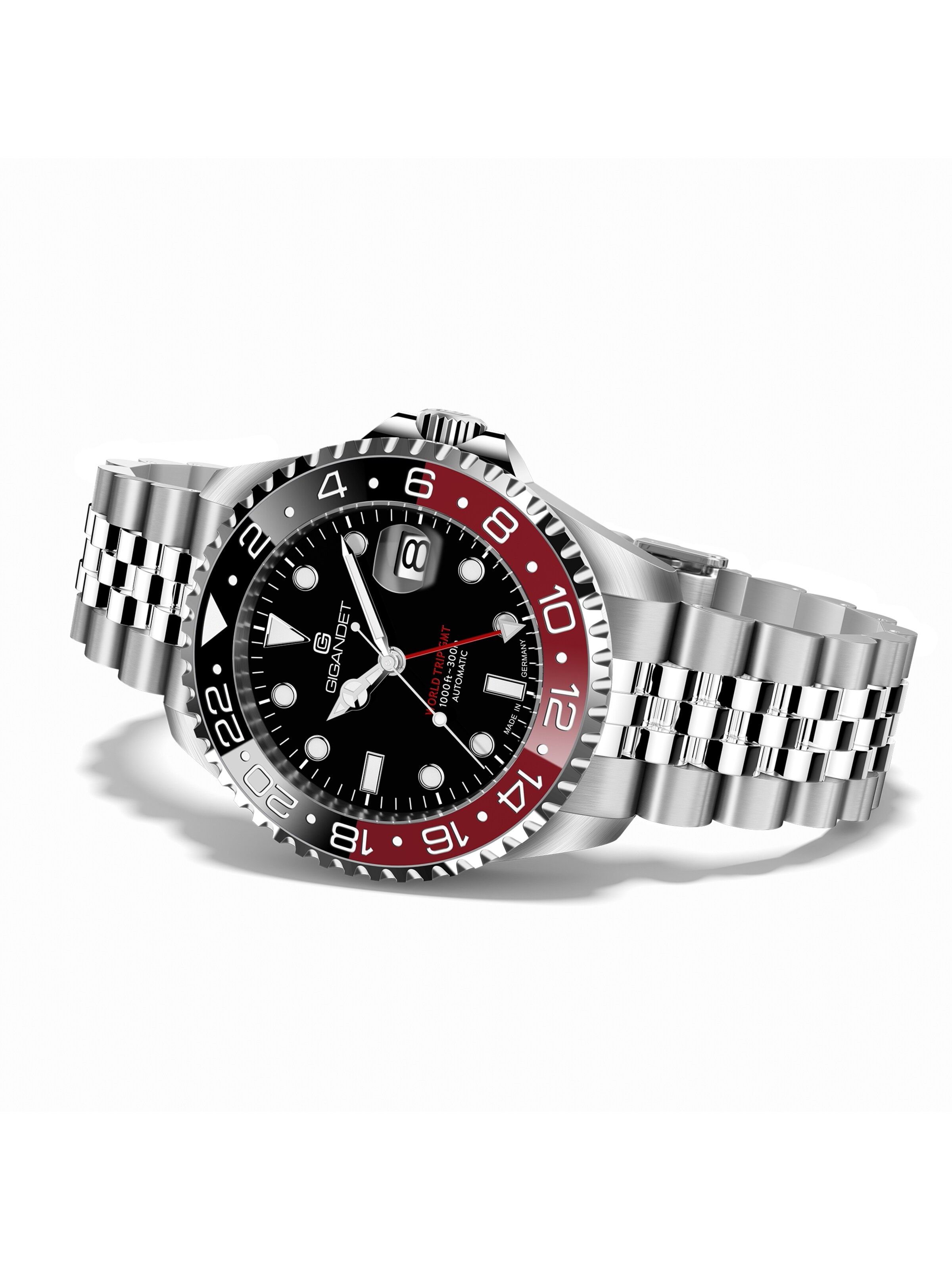 Montre à affichage analogique 'WORLD TRIP GMT CERAMIC' Gigandet en noir
