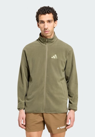Veste en polaire fonctionnelle 'Essentials' ADIDAS TERREX en vert : devant