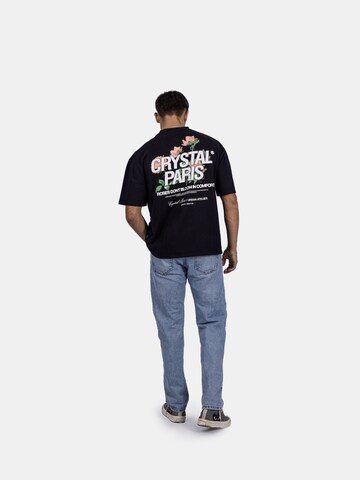Crystal Paris Shirt 'Rose' in Black