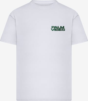 Mister Tee T-Shirt 'Palm Vibes' in Weiß: Vorderseite