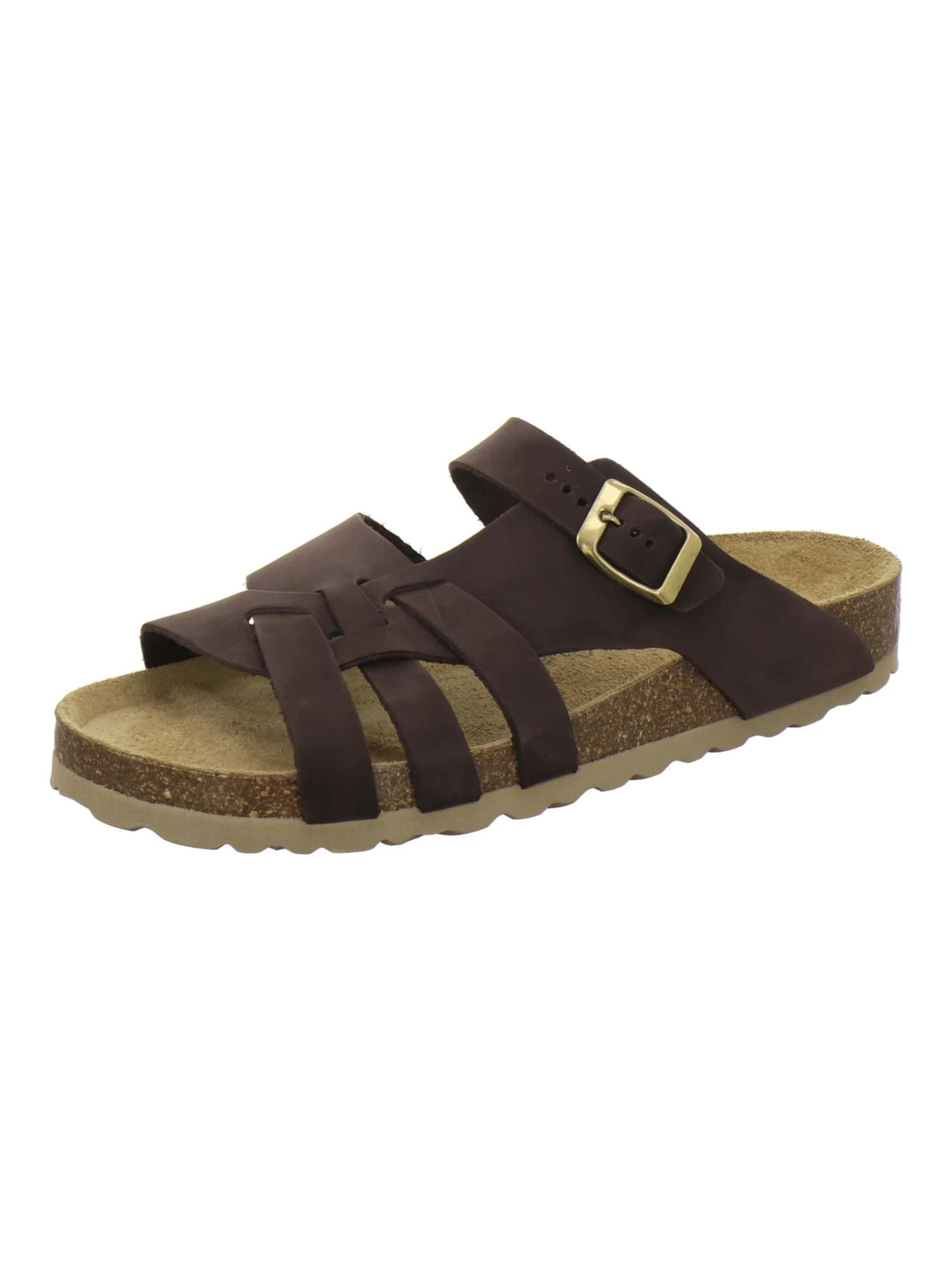 AFS-Schuhe Mules 'Pantoletten Damen Kralle mocca' in Brown: front