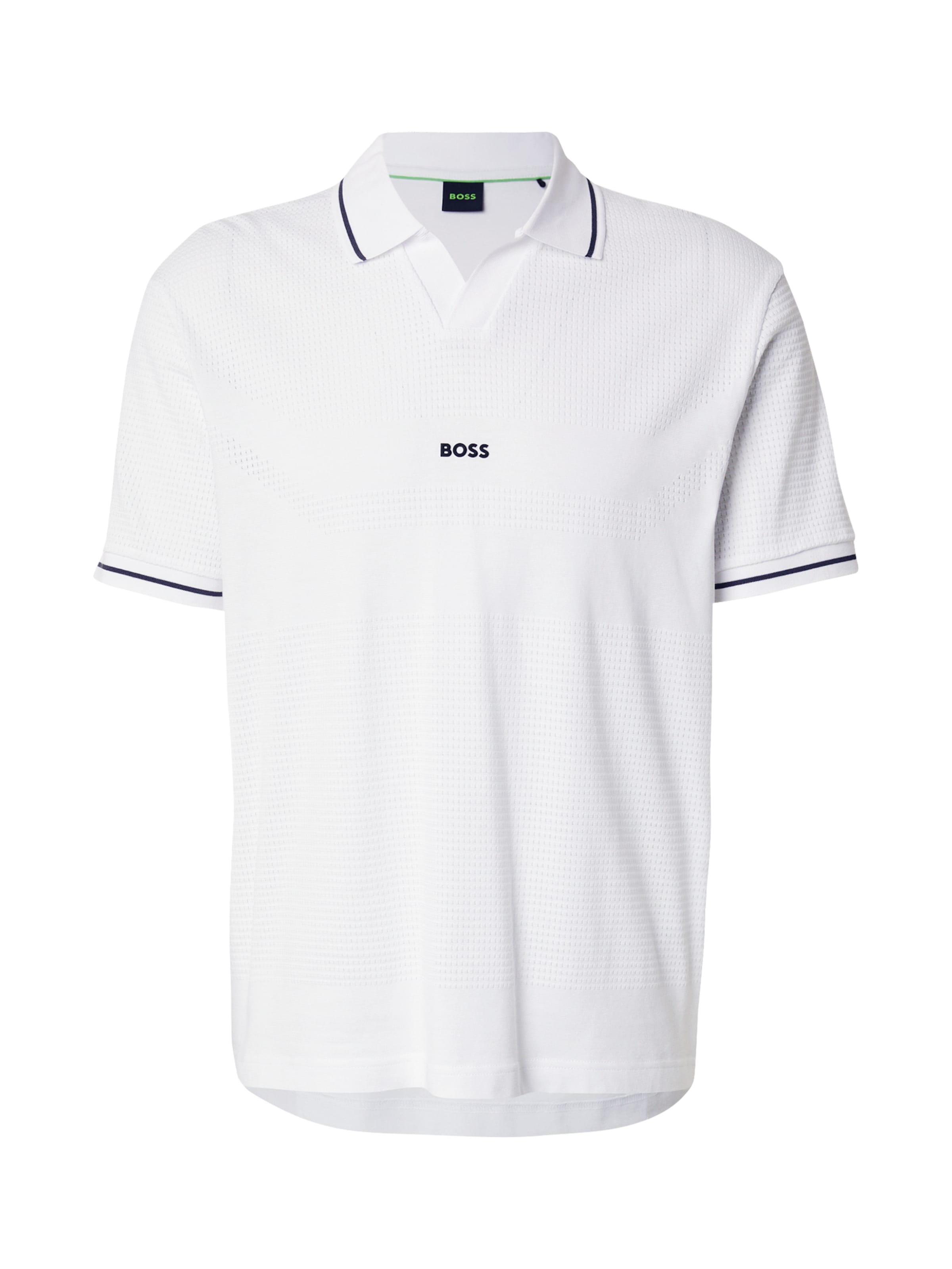 BOSS - Camiseta funcional en blanco: frente