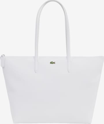 Cabas LACOSTE en blanc : devant