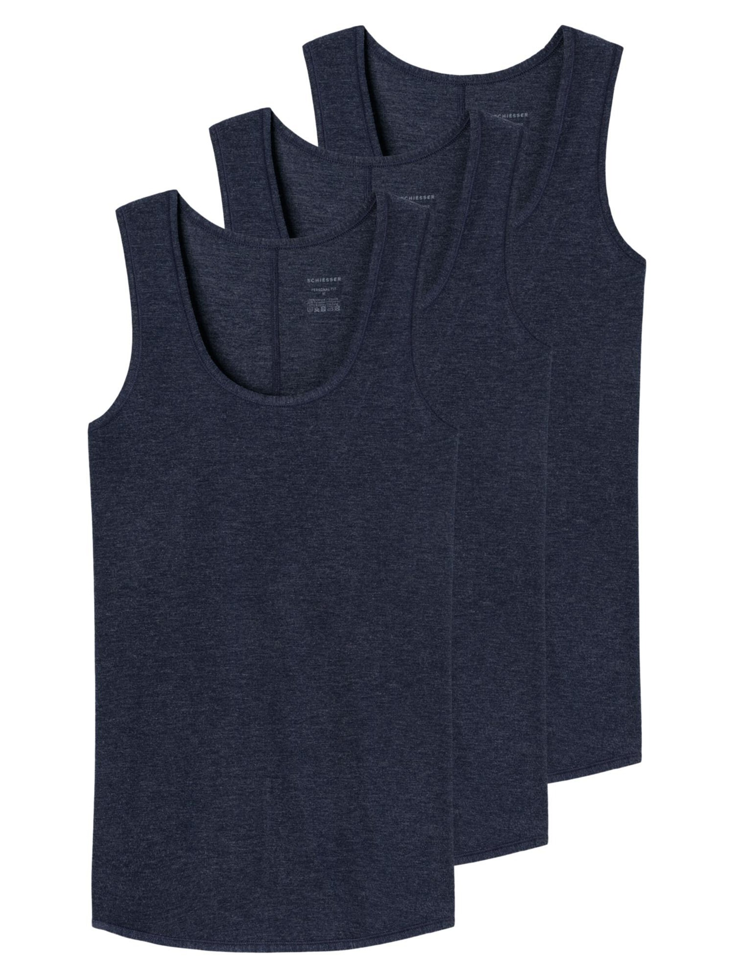 SCHIESSER Onderhemd 'Personal Fit' in Blauw: voorkant
