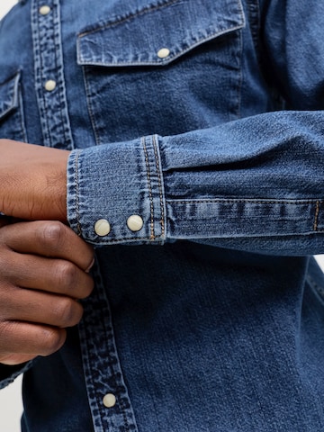 JACK & JONES Slim fit Πουκάμισο 'JJEWESTERN' σε μπλε