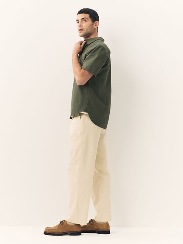 Next Regular fit Srajca 'Oxford' | zelena barva