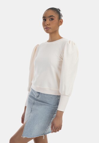 Sweat-shirt MYMO en blanc : devant