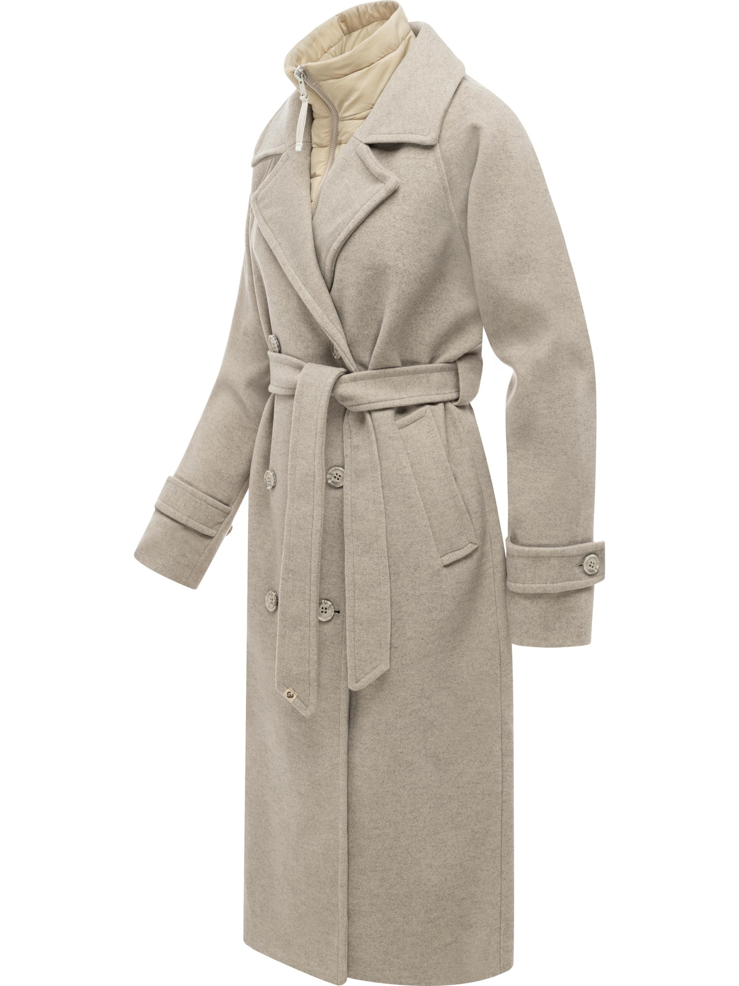 Manteau d’hiver 'Trenchie Felt Y' Ragwear en beige