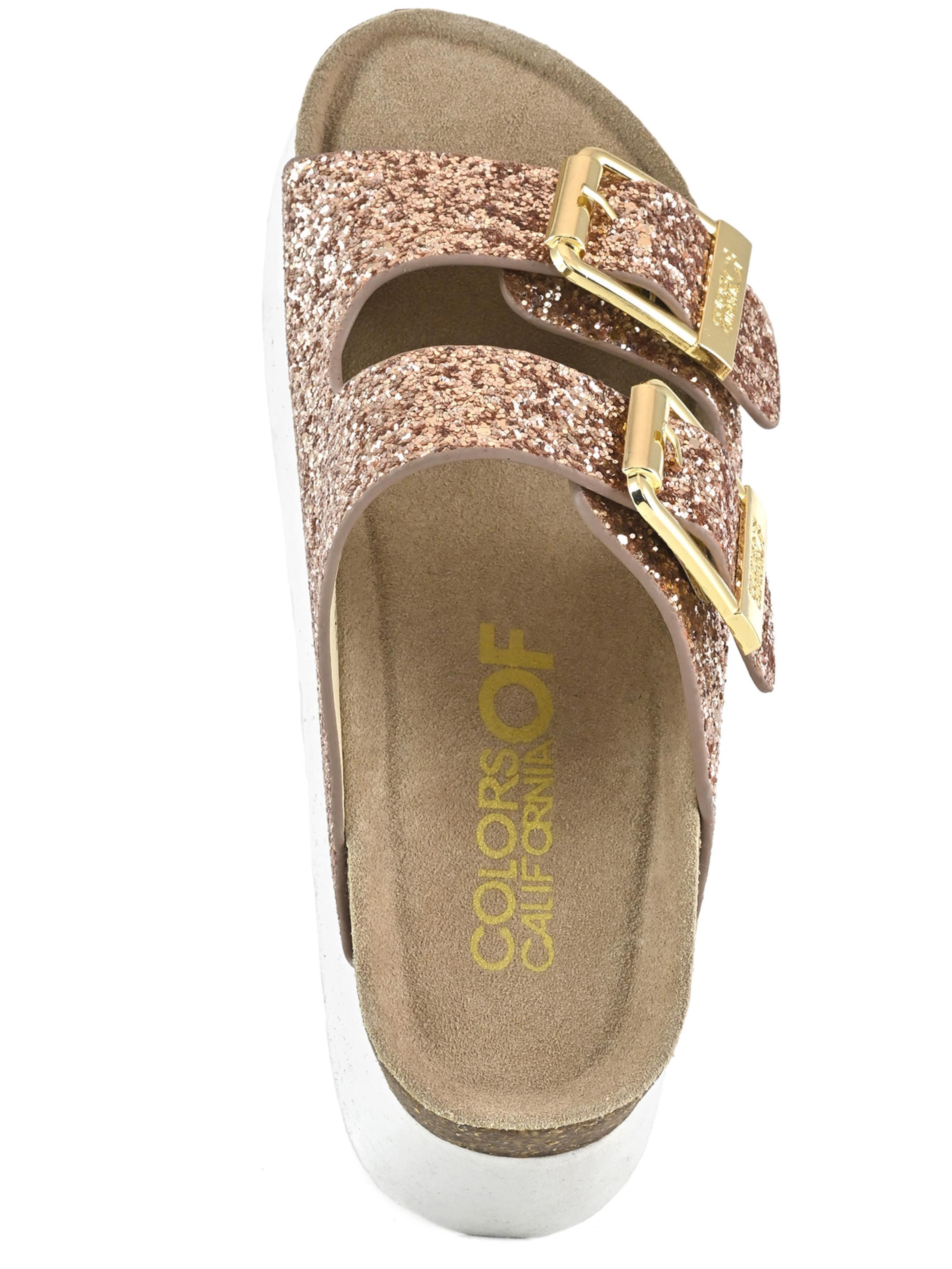 COLORS OF CALIFORNIA Pantoletter i guld: top
