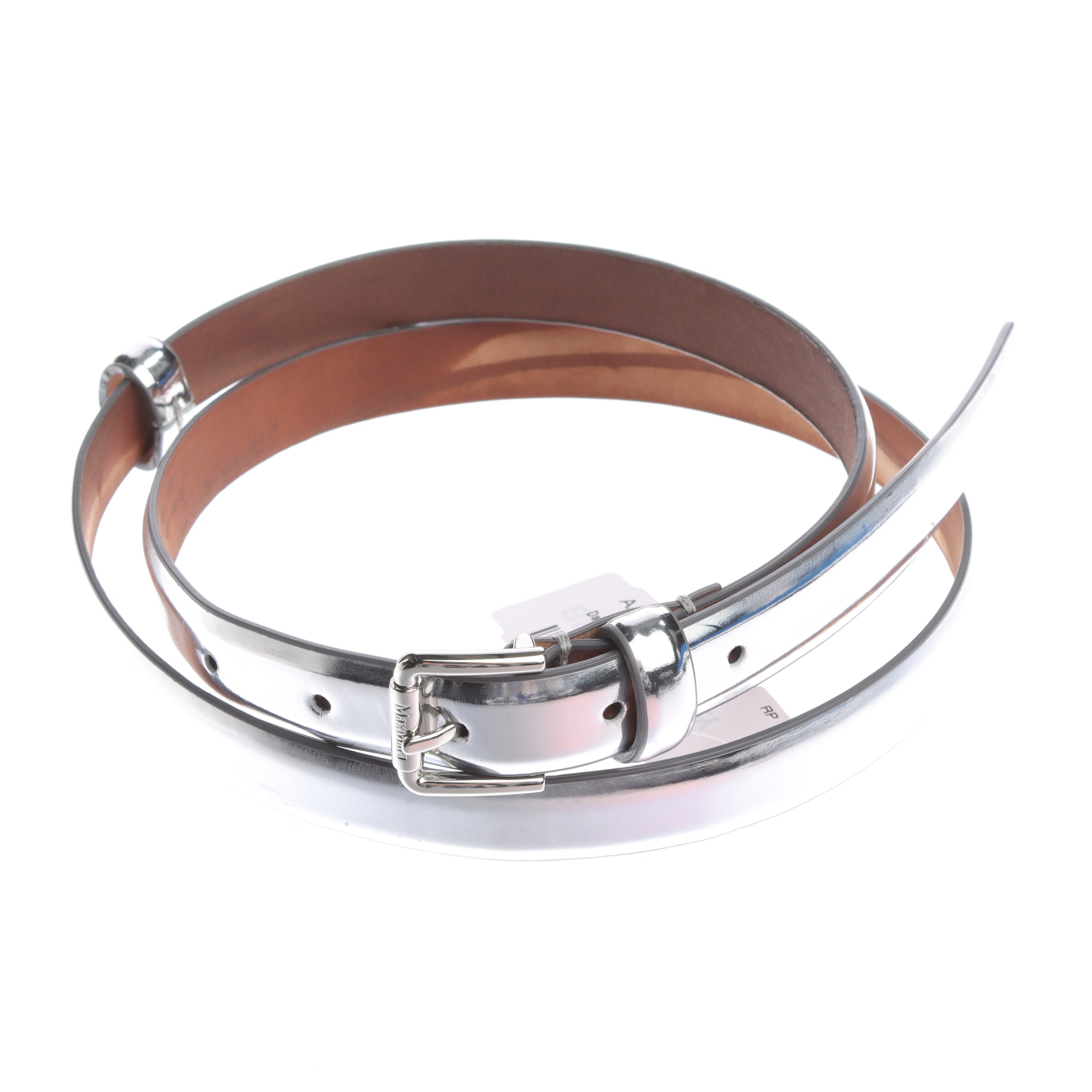 Max Mara Gürtel L in Silber: Vorderseite