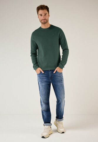 Street One MEN Pullover mit feiner Struktur in Grün