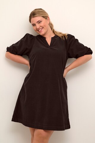 KAFFE CURVE Dress 'Line' in Brown: front