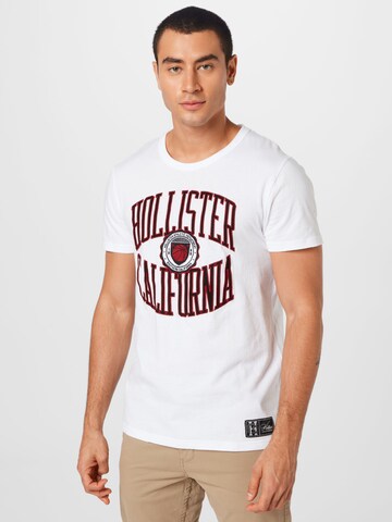 HOLLISTER Футболка в Белый: спереди