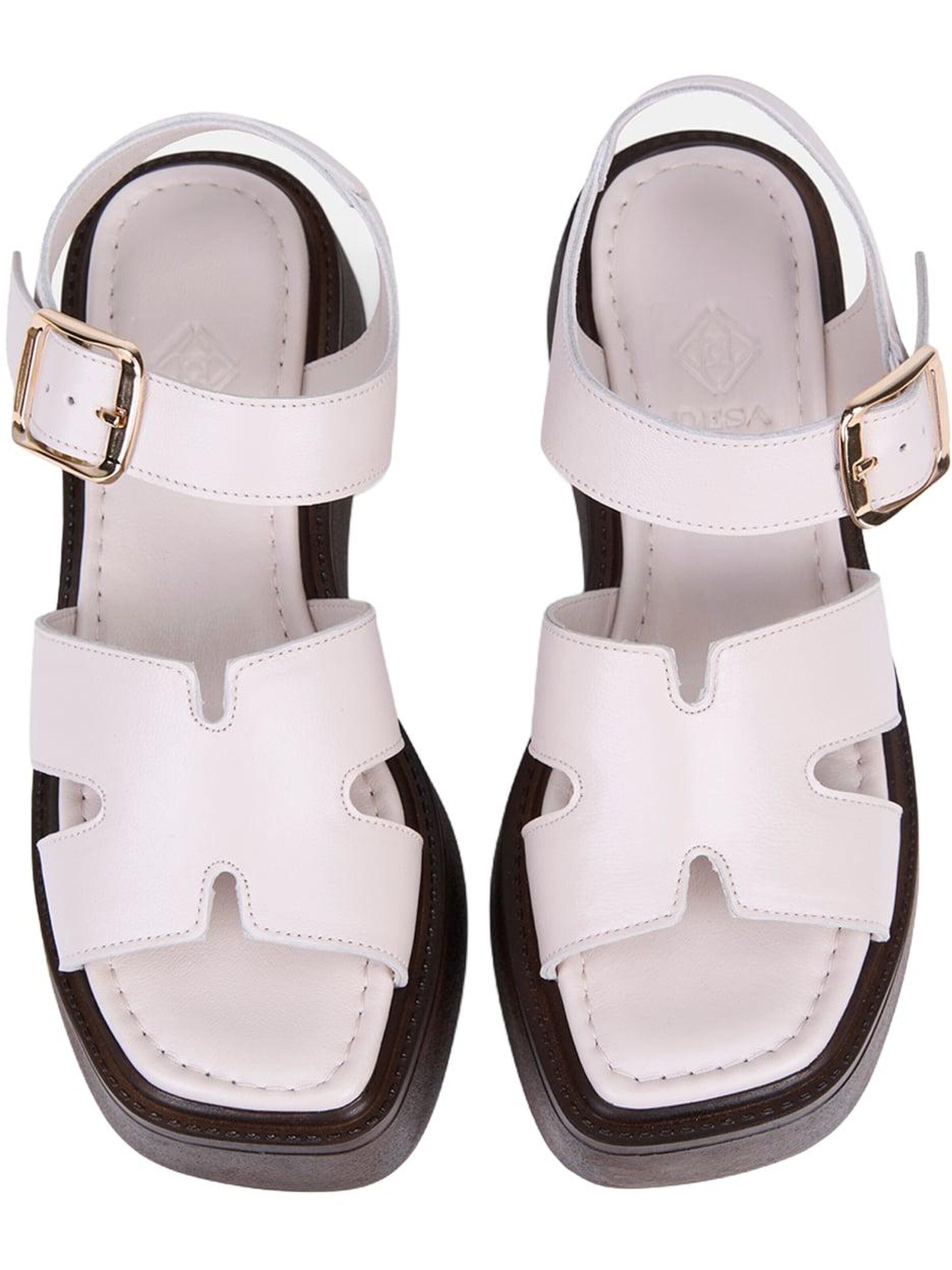 Desa Sandals 'Keilsandalen' in White