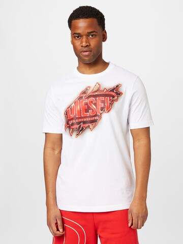 T-Shirt DIESEL en blanc : devant