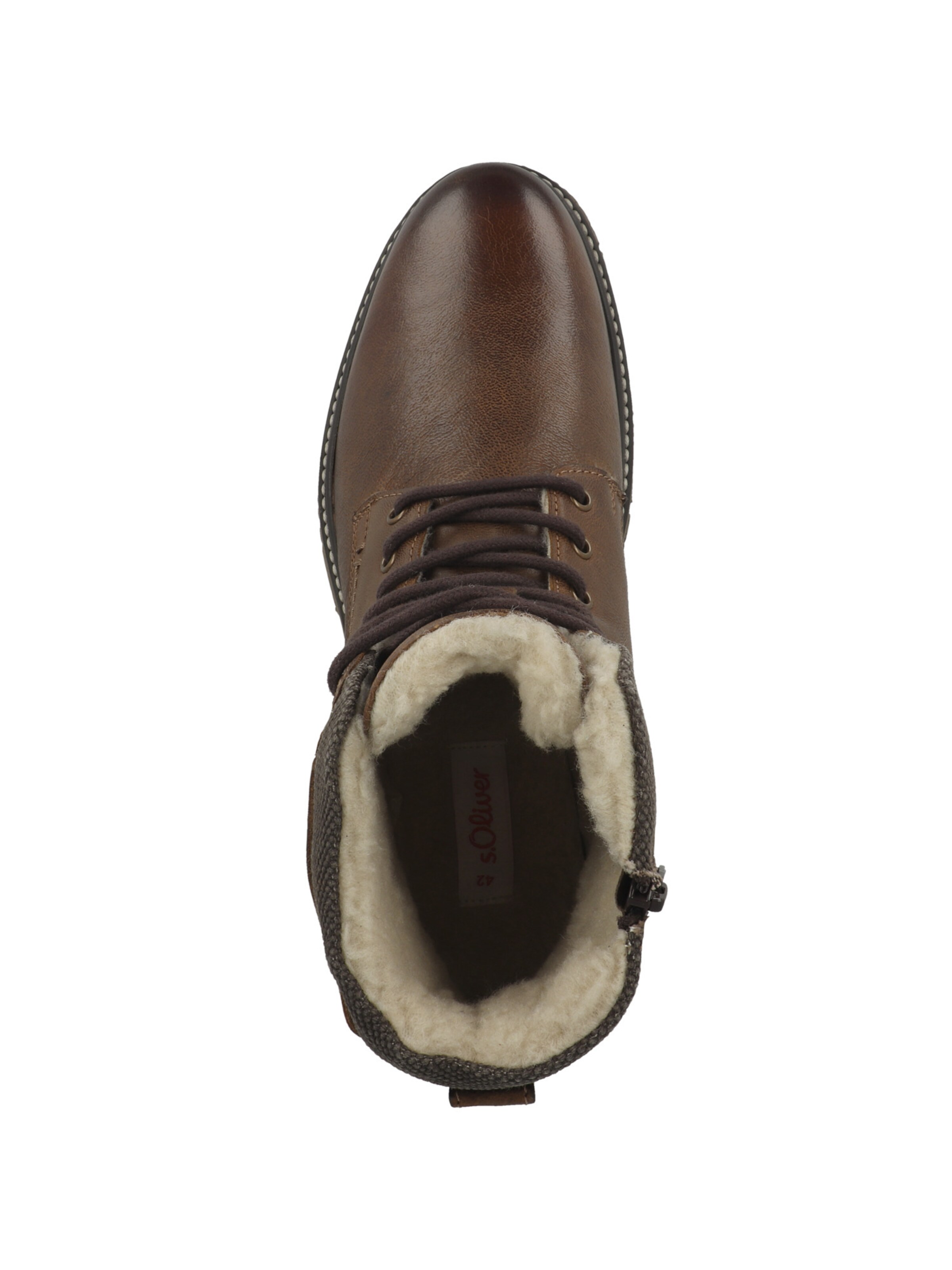s.Oliver - Botas com atacadores em castanho