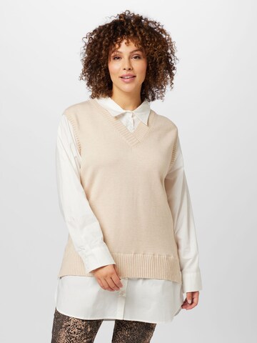 Z-One Pullover 'Elke' in Beige: predná strana