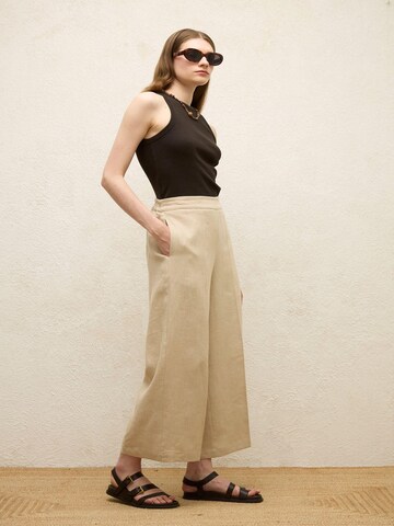 MANUKA Wide Leg Hose in Beige