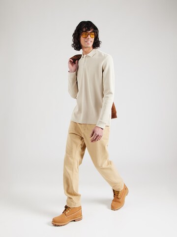 T-Shirt 'Petempestolong' BOSS en beige