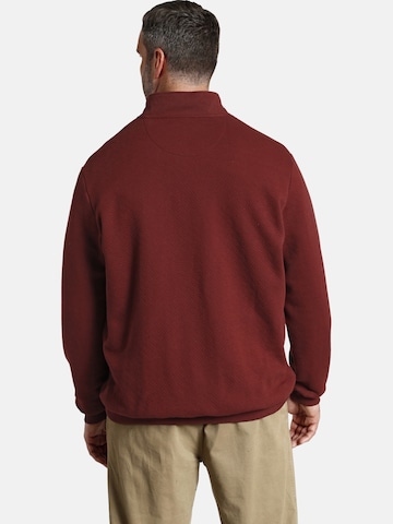 Charles Colby Zip-Up Hoodie in Red