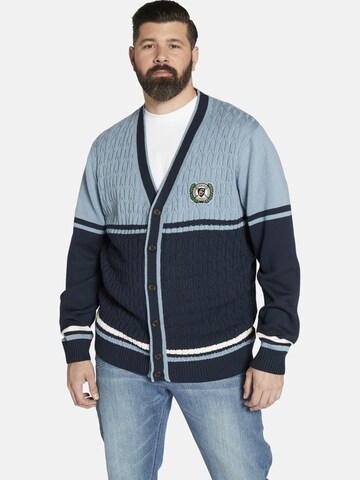 Charles Colby Knit Cardigan ' Duke Braymen ' in Blue: front