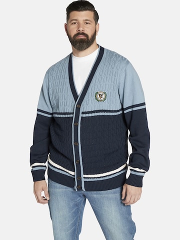 Charles Colby Knit Cardigan ' Duke Braymen ' in Blue: front