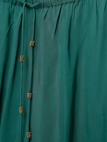 Pull&Bear Zvonové kalhoty Kalhoty – zelená