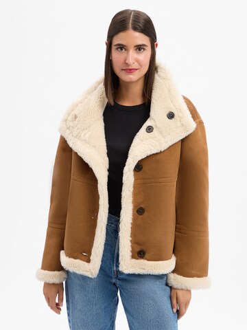 s.Oliver Winter Jacket in Brown: front