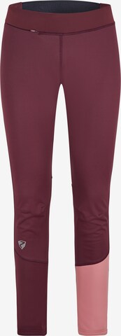 ZIENER Regular Workout Pants 'NURA' in Red: front