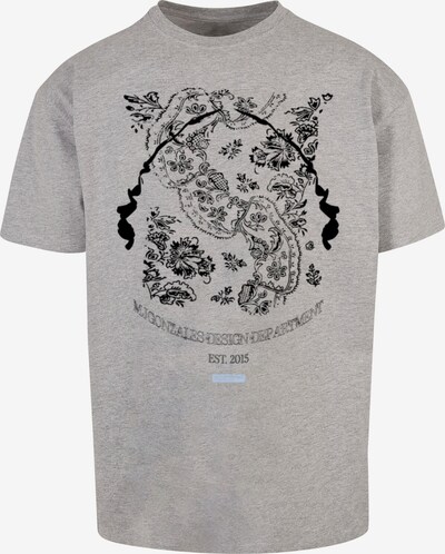 MJ Gonzales T-Shirt 'Paisley' in grau / schwarz, Produktansicht