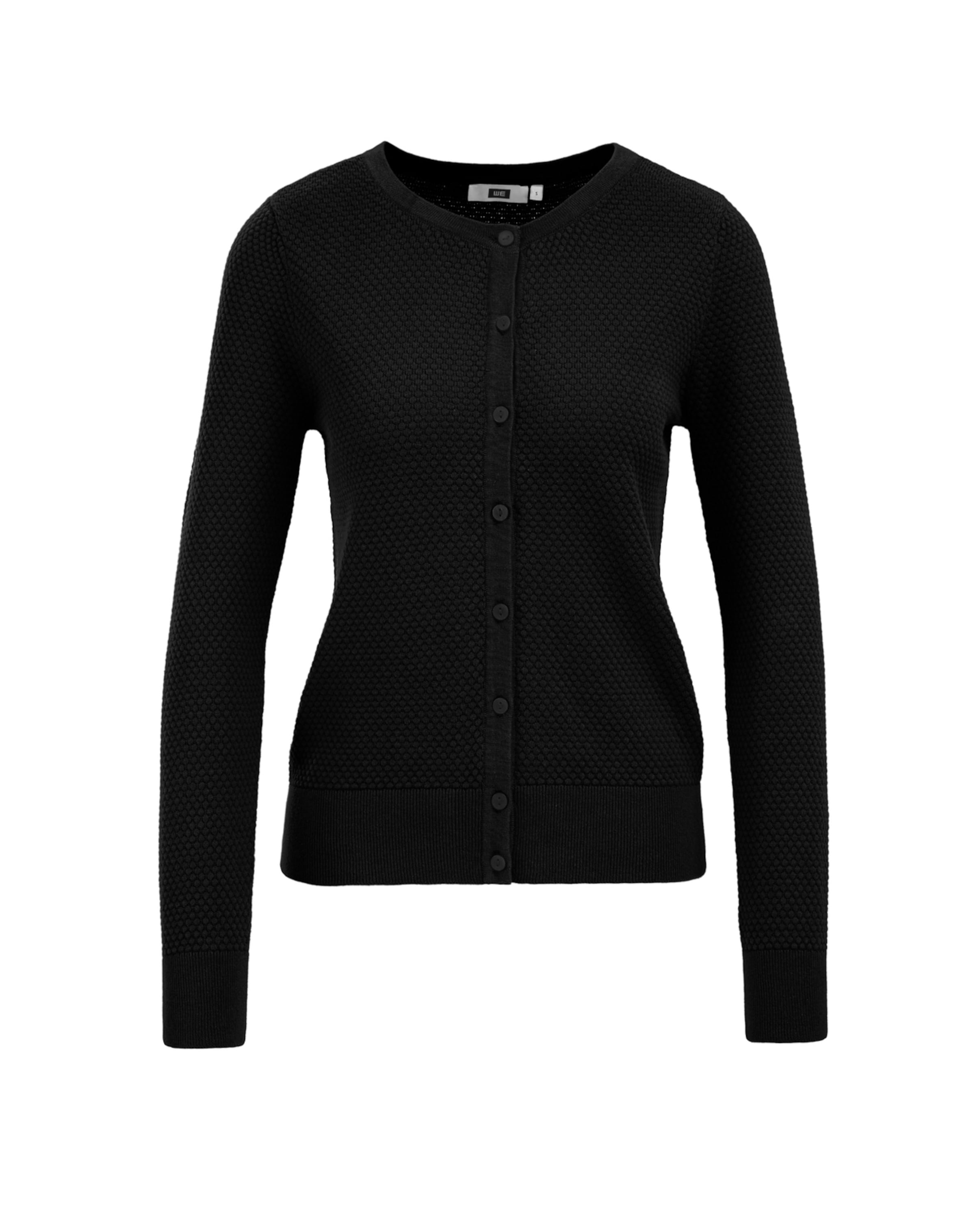 WE Fashion Kardigan – černá: přední strana