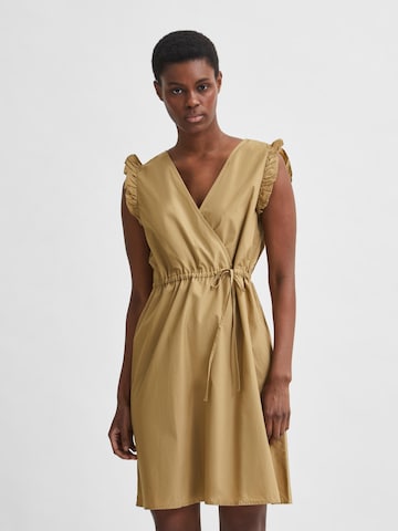 SELECTED FEMME Dress 'Lilo-Damina' in Brown: front