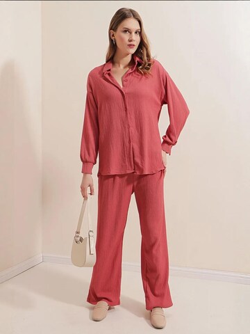 Bigdart - Calças de fato em rosa: frente