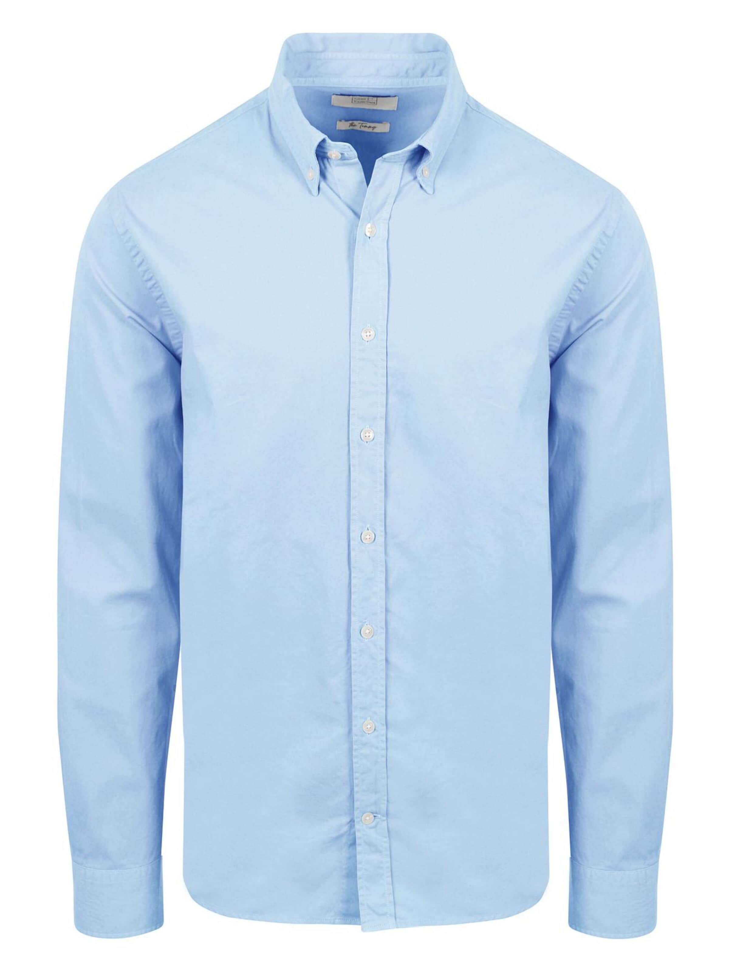 KING Essentials Regular fit Overhemd 'The Tommy' in Blauw: voorkant