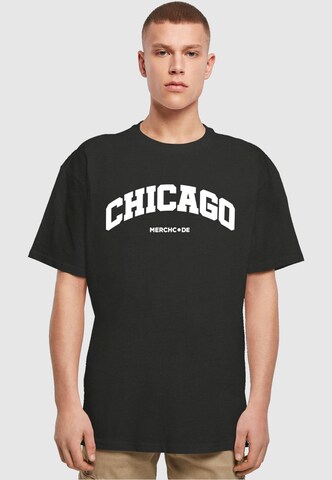 Merchcode Shirt 'Chicago' in Zwart: voorkant
