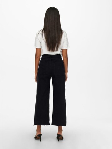 Only Petite Wide Leg Jeans in Schwarz