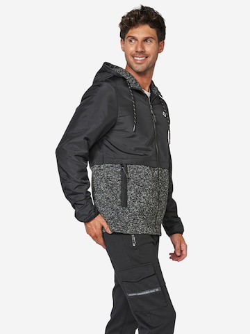 KOROSHI Sweatjacke in Schwarz