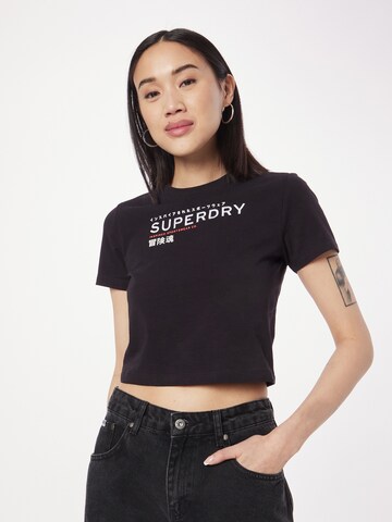 T-shirt Superdry en noir : devant