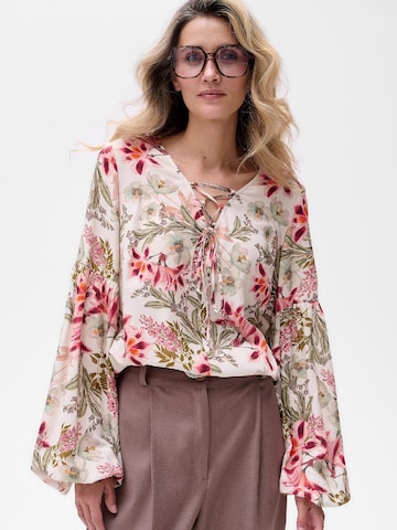 Blue Shadow Blouse in Mixed colors: front