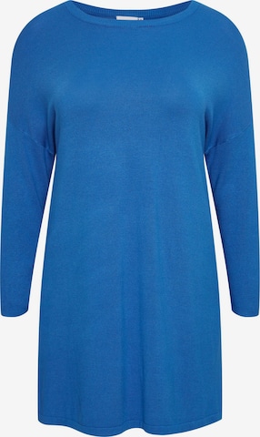 Robes en maille 'Blume' Fransa Curve en bleu : devant