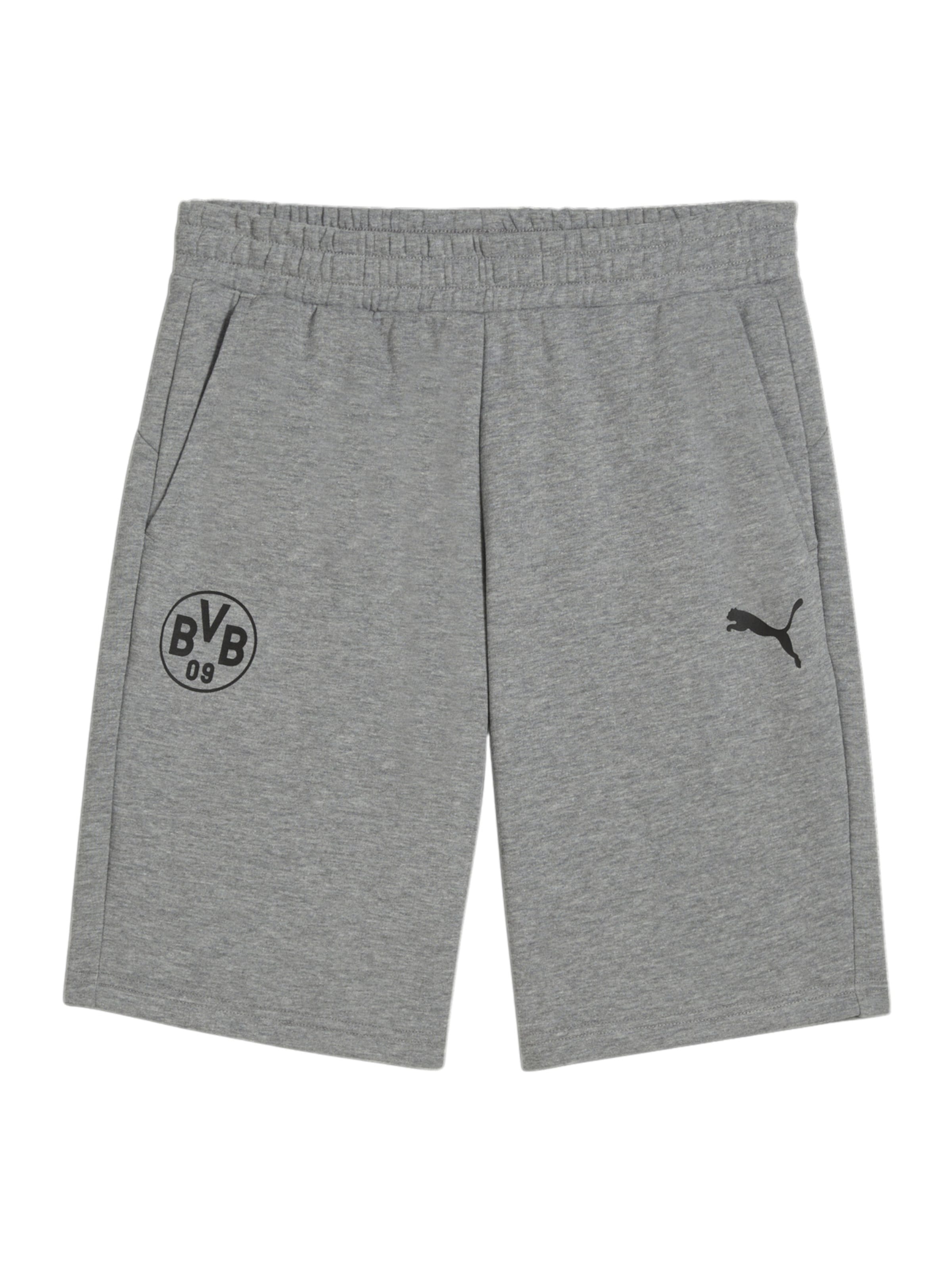 Regular Pantaloni sport 'Borussia Dortmund' de la PUMA pe gri: față