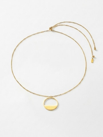 Chaîne 'SAGA Waterproof 18K Gold Plated Necklace – Adjustable Chain & Brushed Stainless Steel' DNSK Copenhagen en or : devant