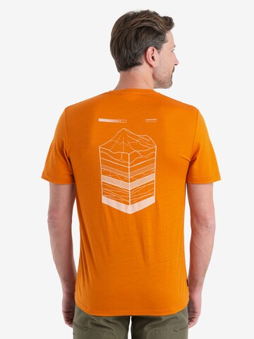 ICEBREAKER Majica 'Mountain' | oranžna barva