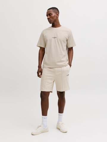 JACK & JONES T-Shirt 'JJESOHO' in Beige