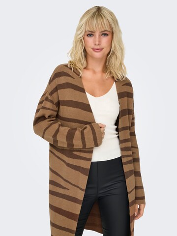 ONLY Strickjacke in Braun: Vorderseite