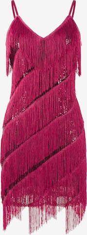 Robe de cocktail faina en rose : devant