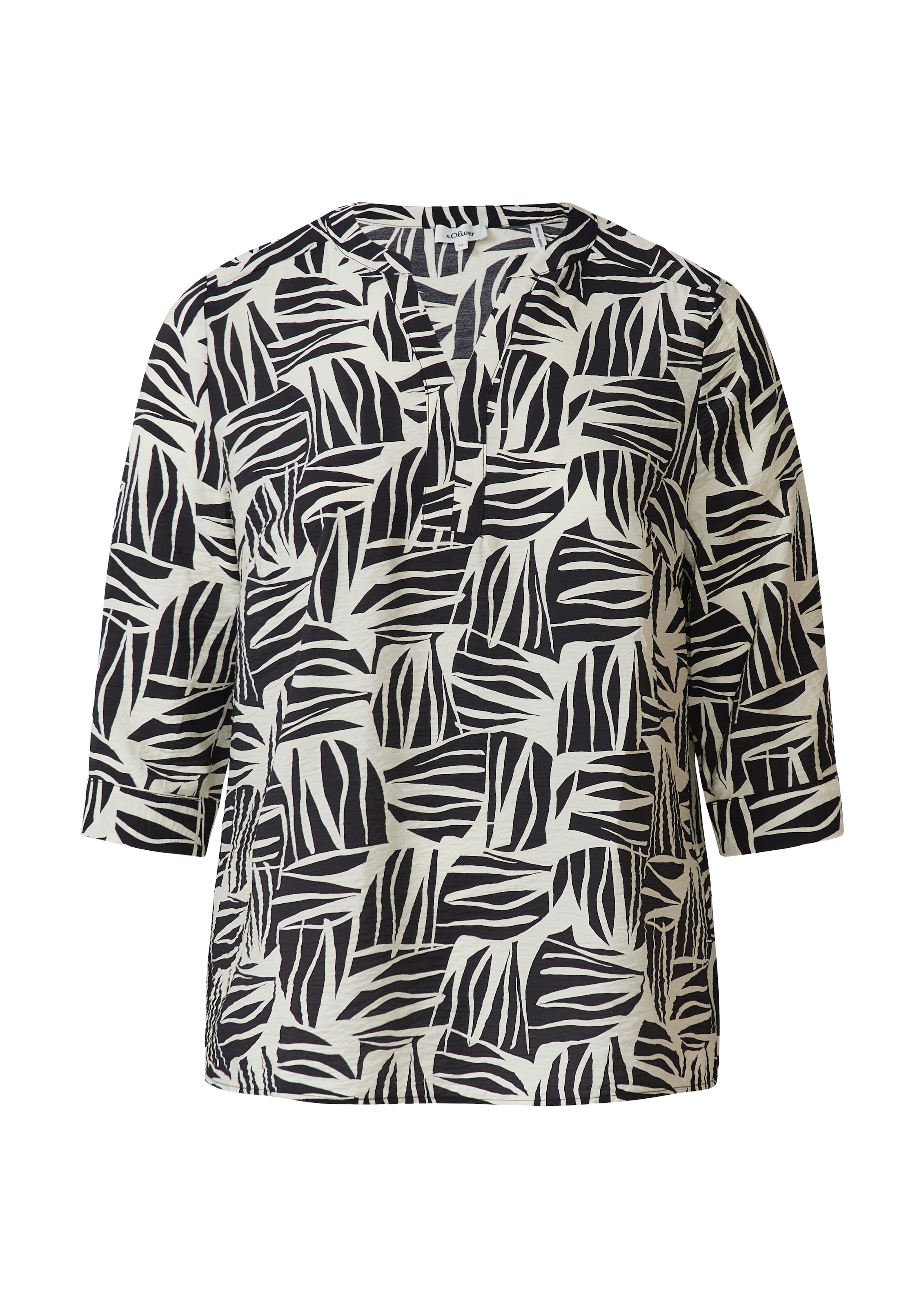 s.Oliver Red Label Plus Blouse in Zwart: voorkant