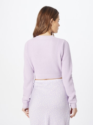 Tally Weijl Knit Cardigan in Purple