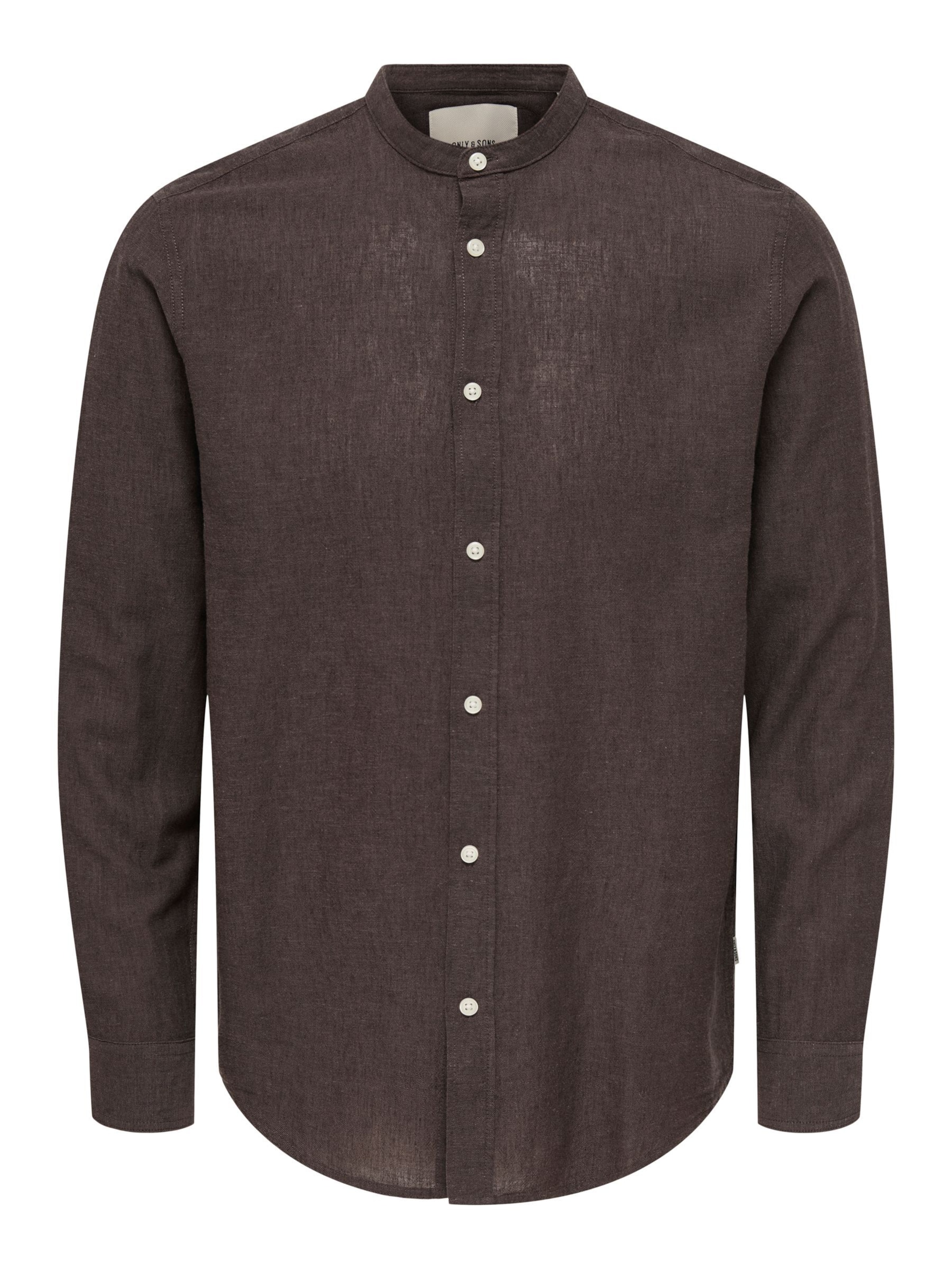 Only & Sons Button Up Shirt 'ONSCaiden' in Brown, Item view